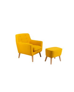 Georgia Footstool - Yellow