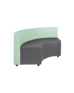 Grospace FR 450H Curved Low Back Sofa - Jade