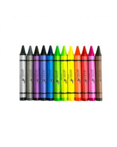 Jumbo Triangle Crayons Assorted Colours 12 Pack